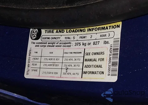 2013 Ford Focus St z USA, uszkodzony, nr VIN 1FADP3L96DL300516